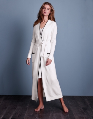 Cashmere Long Tipped Robe Nightwear & Robes Sale The White Company UK