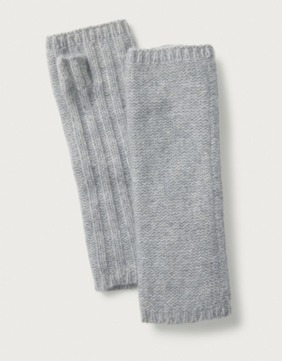 Cashmere Luxe Purl Stitch Wrist Warmers