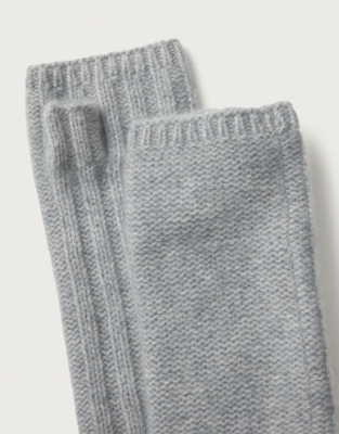 Cashmere Luxe Purl Stitch Wrist Warmers