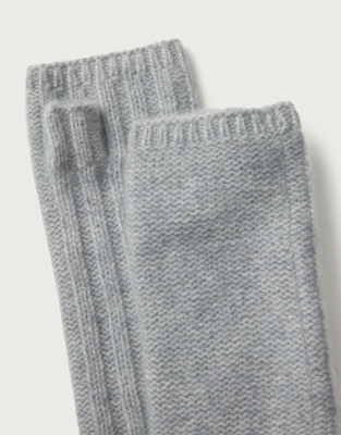 Cashmere Luxe Purl Stitch Wrist Warmers