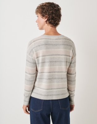 Cashmere Multi Stripe Crewneck Jumper