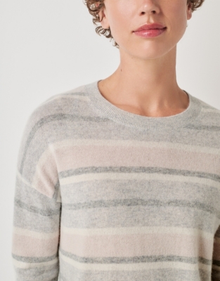 Cashmere Multi Stripe Crewneck Jumper