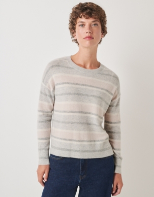 Cashmere Multi Stripe Crewneck Jumper