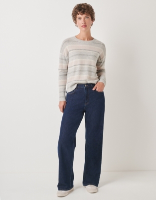 Cashmere Multi Stripe Crewneck Jumper