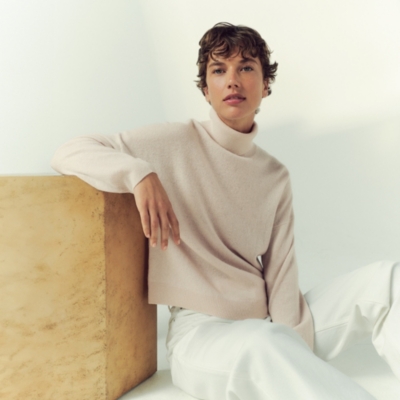 Cashmere Oversized Roll Neck Jumper