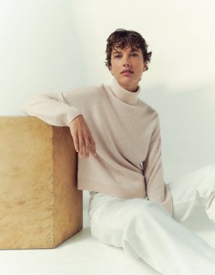 Cashmere Oversized Roll Neck Jumper