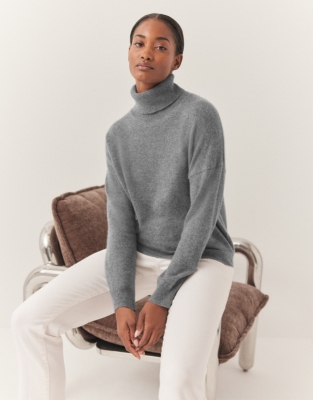 Cashmere Oversized Roll Neck Jumper