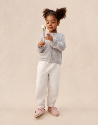 Cashmere Pointelle Cardigan (0–4yrs)