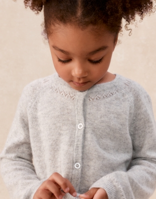 Cashmere Pointelle Cardigan (0–4yrs)