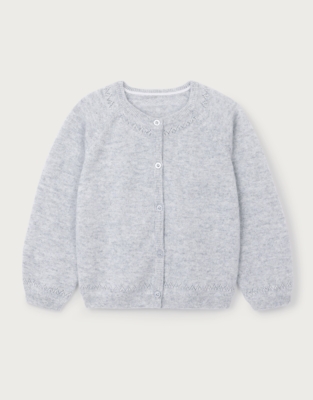 Cashmere Pointelle Cardigan (0–4yrs)