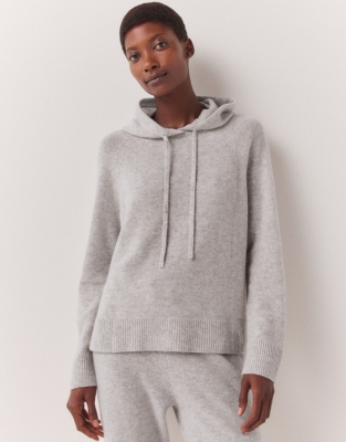 Cashmere Rib Back Hoodie