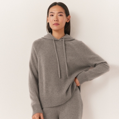 Cashmere Rib Back Hoodie