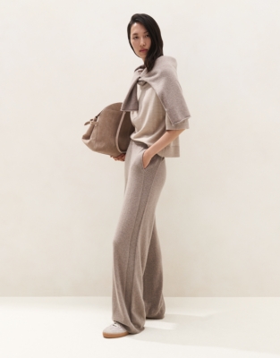 Cashmere Rib Detail Wide Detail Jogger
