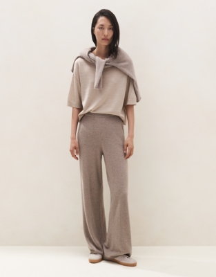 Cashmere Rib Detail Wide Detail Jogger
