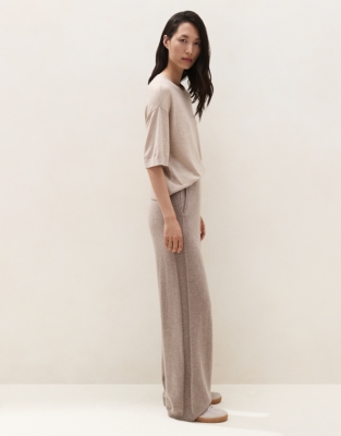 Cashmere Rib Detail Wide Detail Jogger