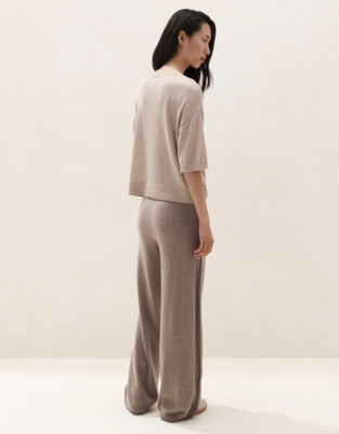 Cashmere Rib Detail Wide Detail Jogger