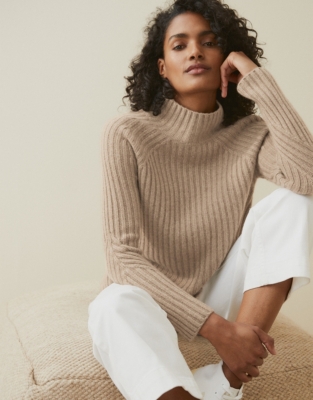 funnel neck cashmere jumper