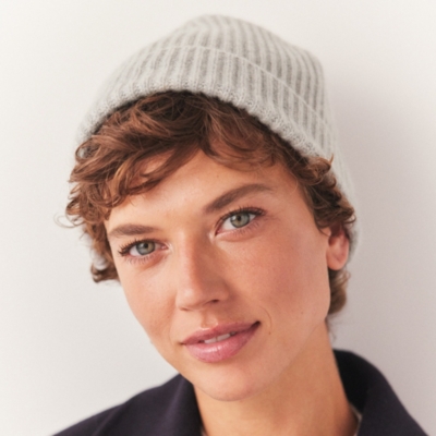 Cashmere Ribbed Hat