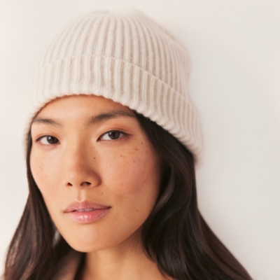 Cashmere Ribbed Hat