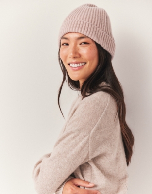 Cashmere Ribbed Hat