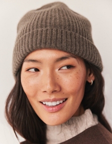 Cashmere Ribbed Hat