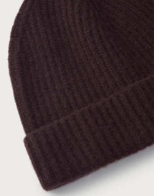 Cashmere Ribbed Hat - Oxblood