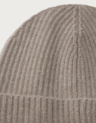Cashmere Ribbed Hat - Rye Marl