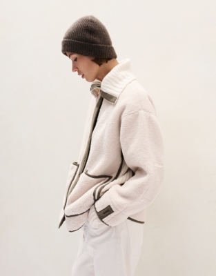 Cashmere Ribbed Hat - Milk Chocolate Marl