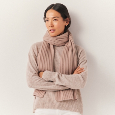 Cashmere Ribbed Scarf