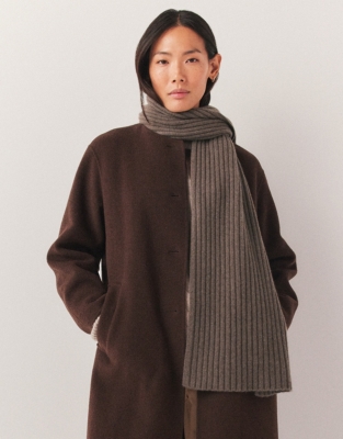 Cashmere Ribbed Scarf