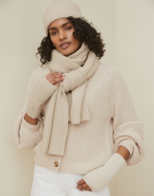 white company cashmere scarf