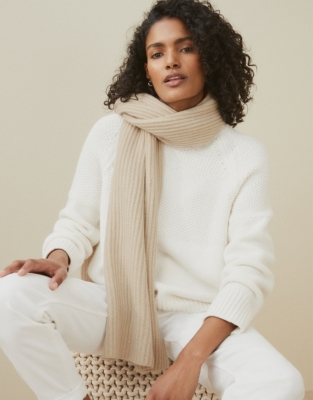 Cashmere Scarves, Our Premium Ribbed Cashmere Scarf