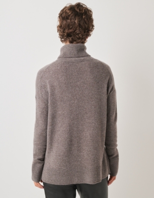 Cashmere Roll Neck Jumper - Nutmeg