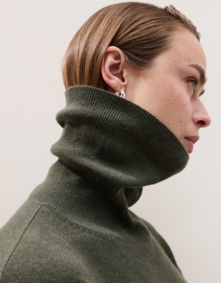 Cashmere Rollneck Jumper - Eucalyptus