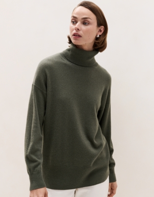 Cashmere Rollneck Jumper - Eucalyptus