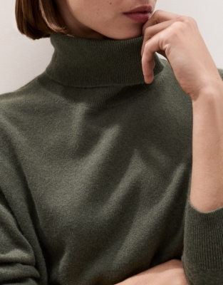 Cashmere Rollneck Jumper - Eucalyptus