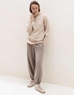 Cashmere Rollneck Jumper - Natural Marl