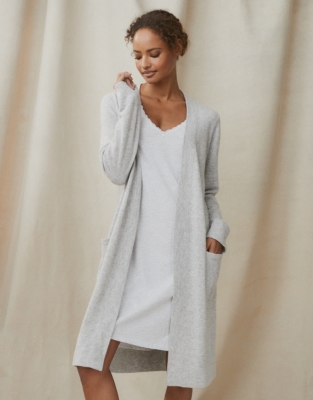 Pure Cashmere Long Robe in Champagne – KIP.