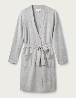 Short grey deals dressing gown