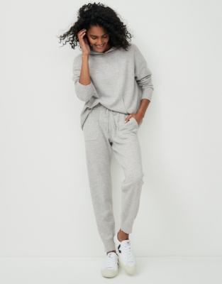 Cashmere Side-Rib Joggers | Loungewear | The White Company