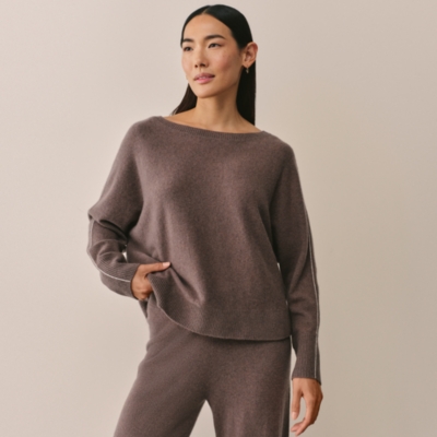 Cashmere Side Stripe Jumper