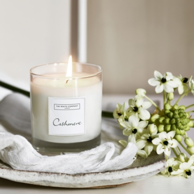 Cashmere Signature Candle Candles & Fragrance Sale The White Company UK