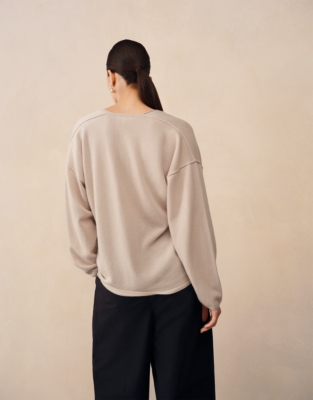 Cashmere Slouchy V-neck Jumper