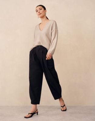 Cashmere Slouchy V-neck Jumper
