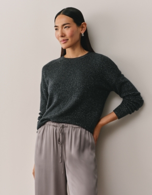 Cashmere Sparkle Crewneck Jumper