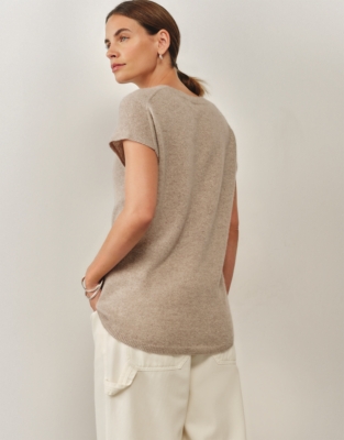 Cashmere Sparkle Knitted T-Shirt