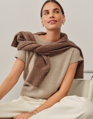 Cashmere Sparkle Knitted T-Shirt