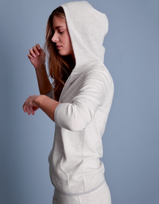 Cashmere Sparkle Tipped Hoodie 