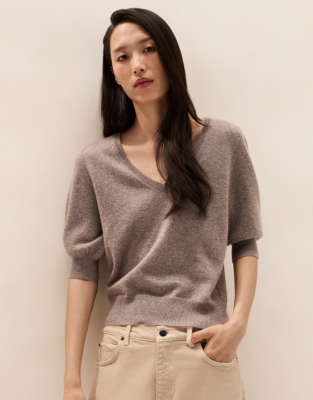 Cashmere Sparkle V-Neck T-Shirt