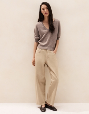 Cashmere Sparkle V-Neck T-Shirt